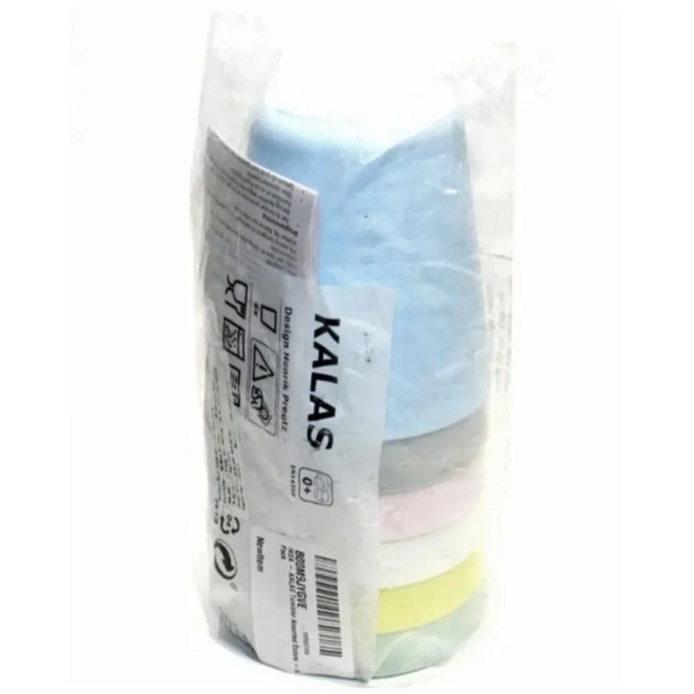 Ikea Kalas Children Kids Cups Tumblers Glasses Plastic Pastel Colors Set 6 New